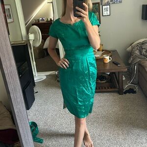 Size 12 Vintage jade green dress by Dynasty